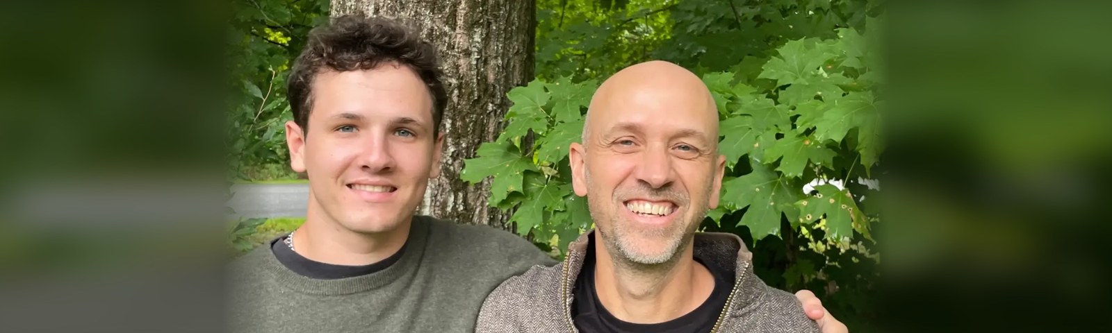 Chris and Charlie Brooks, the father-and-son founders of Crypto Asset Recovery, outdoors in New Hampshire
