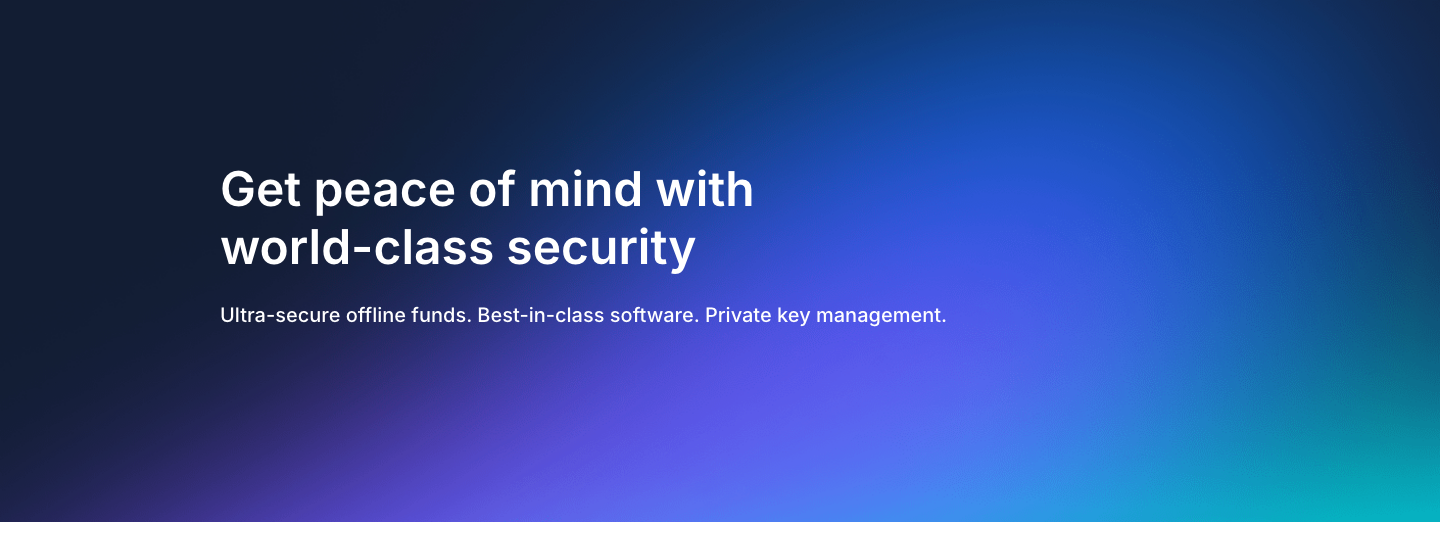 Blockchain.com security page headline: Get peace of mind with world-class security
